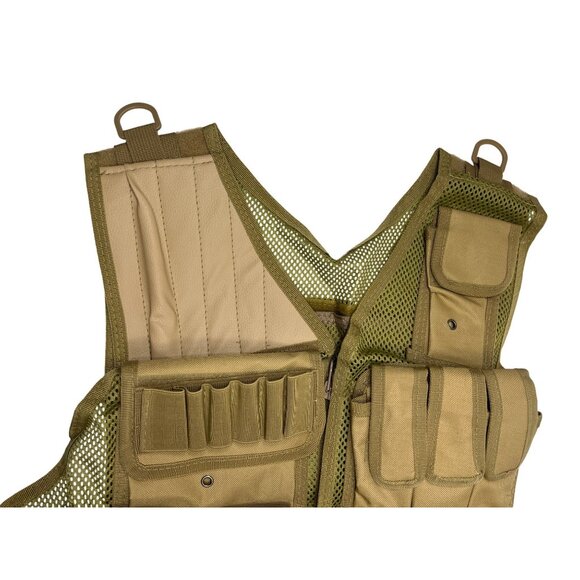 Tactical Vest Adjustable Fit With Multiple Pockets & Mesh Design For Outdoor - Picture 3 of 8